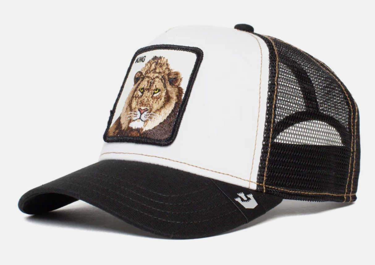 Goorin Brothers Mens Baseball Trucker Cap Hat Snapback The King Lion - Black