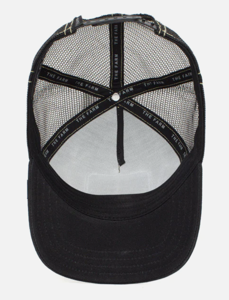 Goorin Brothers Mens Baseball Trucker Cap Hat Snapback The Queen Bee - Black