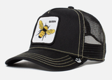 Goorin Brothers Mens Baseball Trucker Cap Hat Snapback The Queen Bee - Black