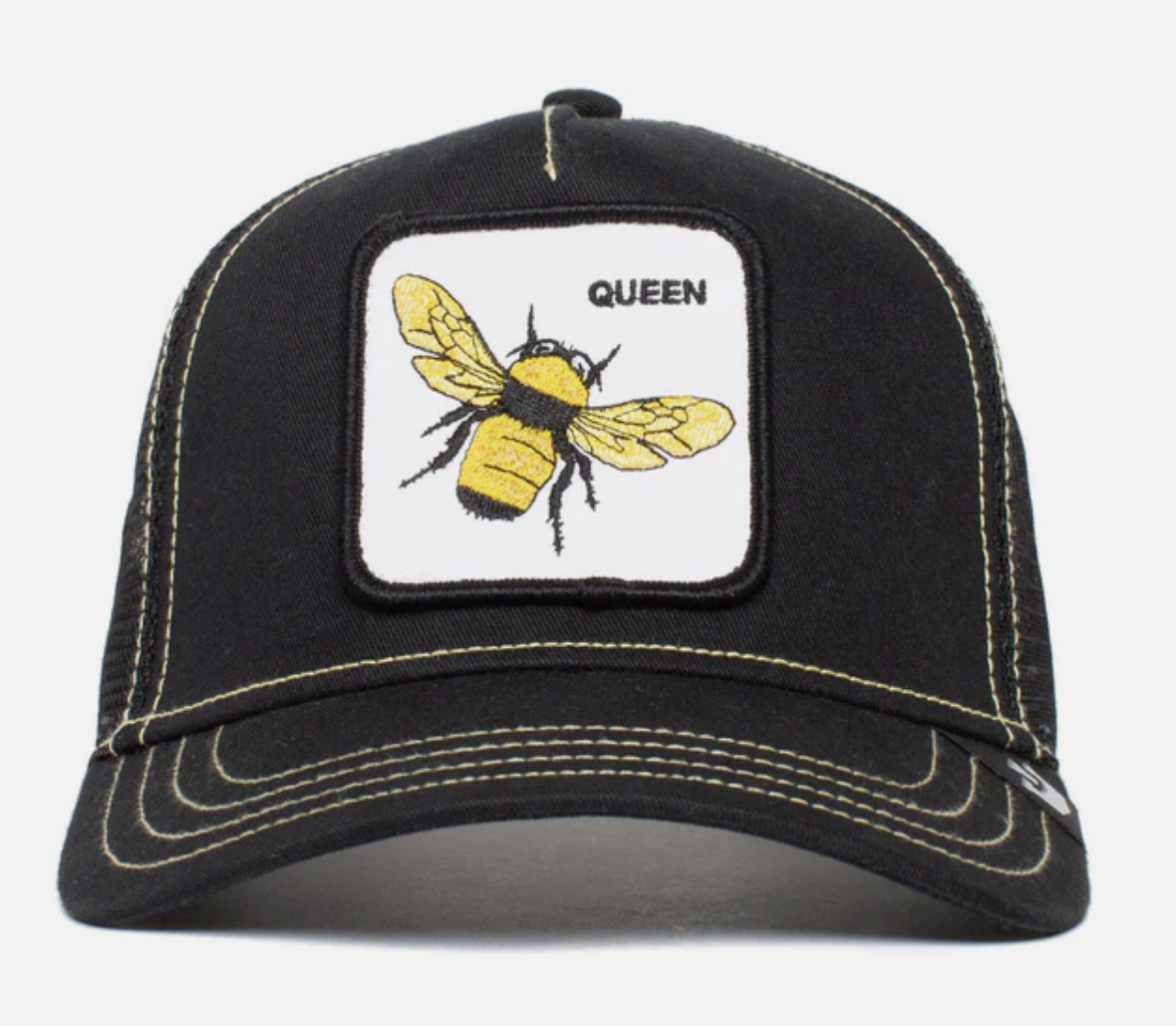 Goorin Brothers Mens Baseball Trucker Cap Hat Snapback The Queen Bee - Black