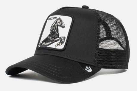 Goorin Brothers Mens Baseball Trucker Cap Hat Snapback The Stallion - Black