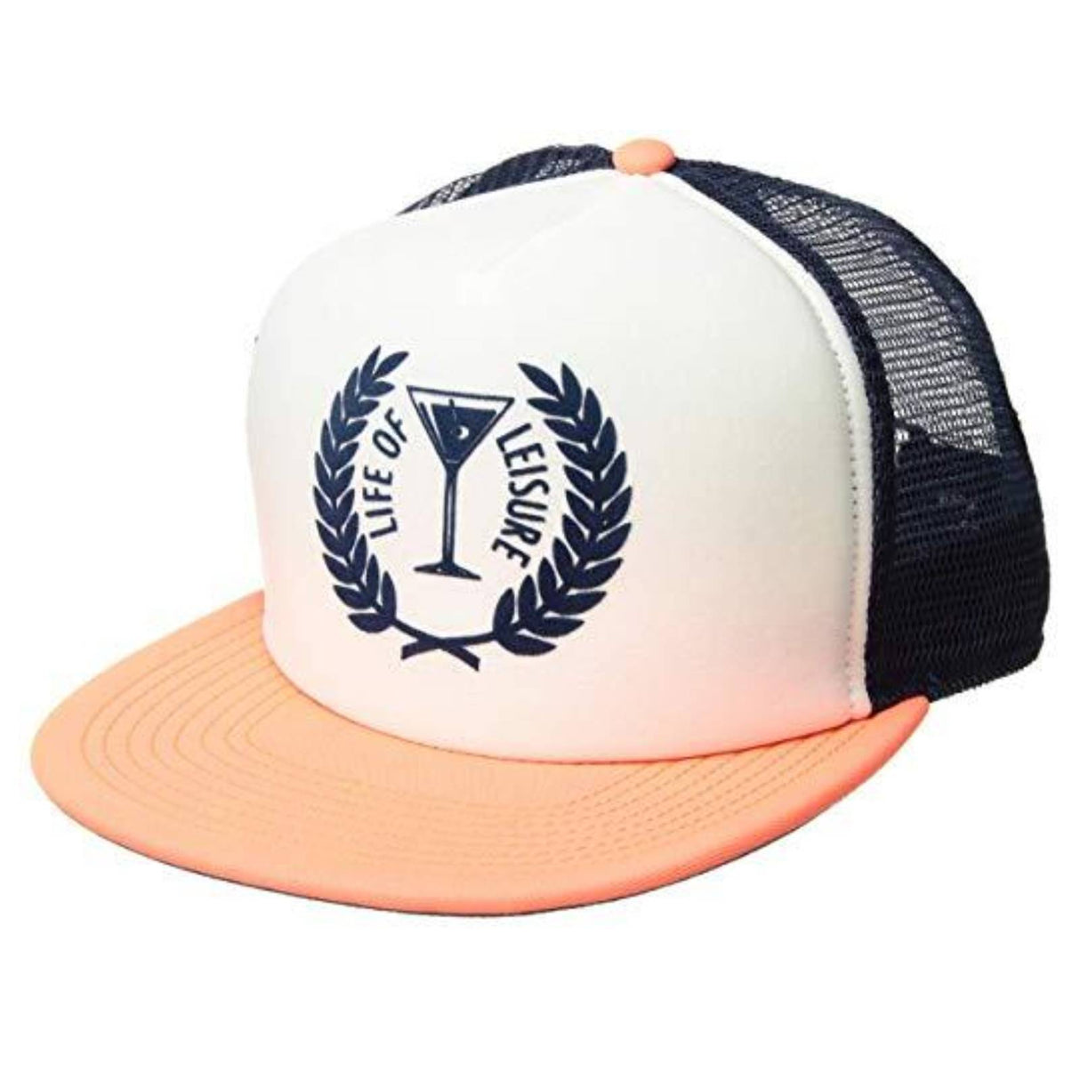 Goorin Mens Totally Radical Summer Baseball Cap Hat Casual Boat - White/Blue/Orange