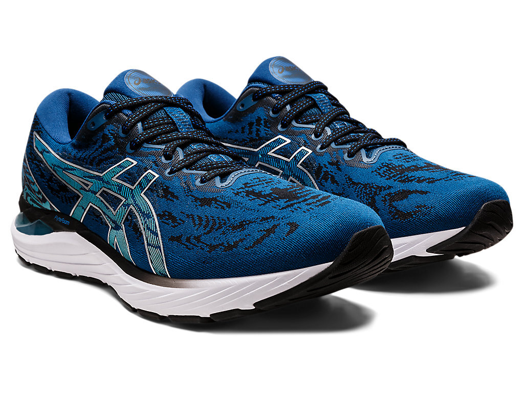 Asics Mens Gel Cumulus 23 Sneaker Running Shoes Runners - Mako Blue/Pure Silver