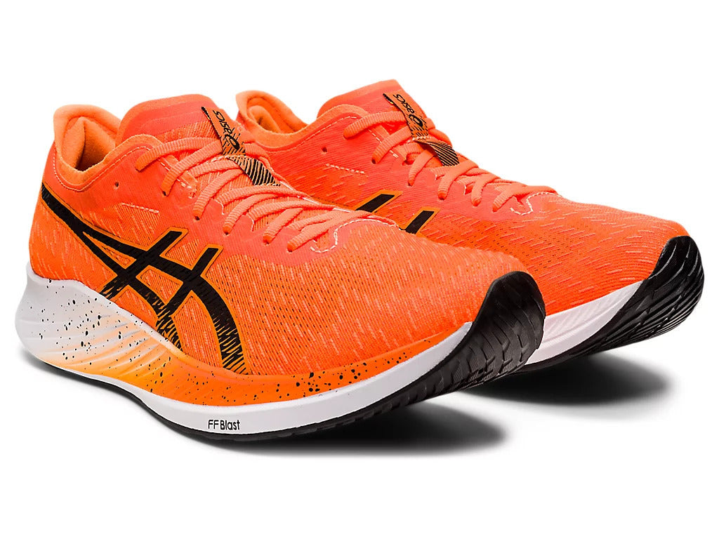 Asics Womens Magic Speed Sneakers Athletic Runner Shoes - Shocking Orange/Black