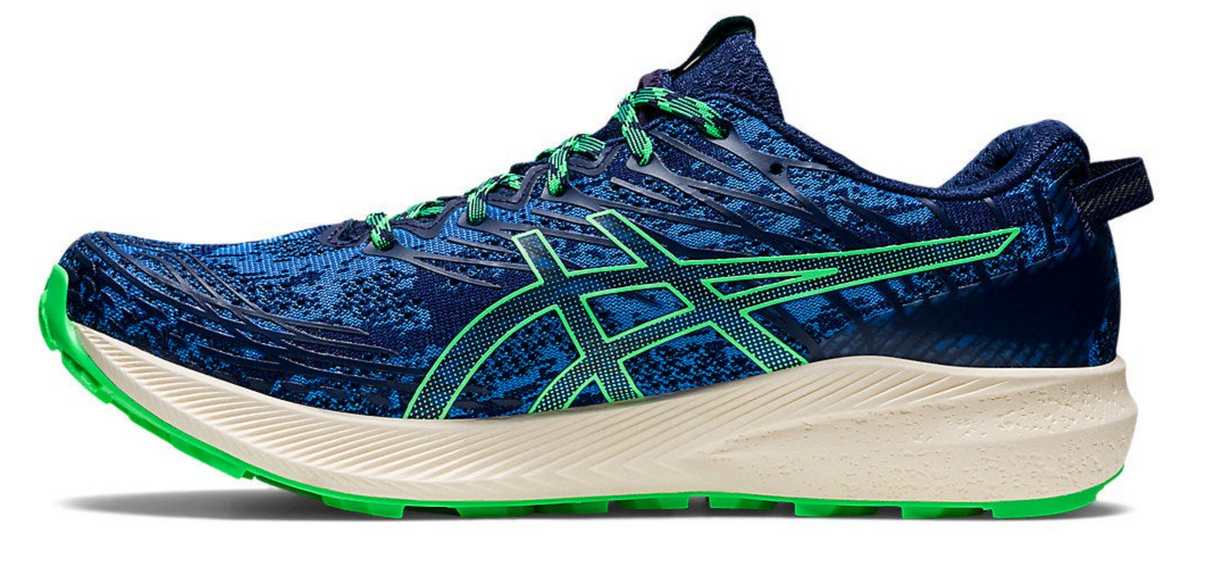 Asics Mens Fuji Lite 3 Sneakers Running Shoes Runners - Blue Coast/New Leaf