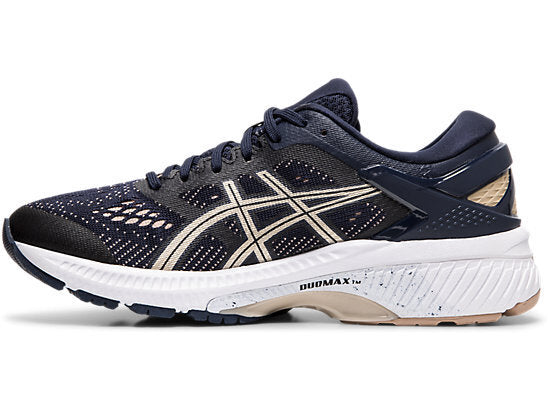 Asics Womens Gel Kayano 26 Running Shoes - Midnight/Frosted Almond