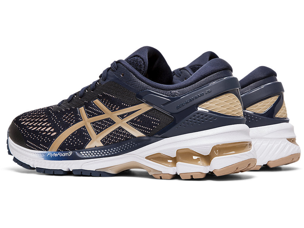 Asics Womens Gel Kayano 26 Running Shoes - Midnight/Frosted Almond