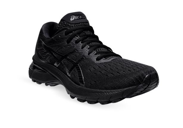 Asics Womens GT-2000 9 Running Shoes Sneakers Runners (Wide D) - Black/Black