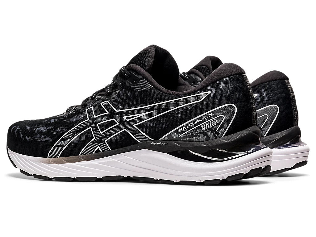 Asics Womens Gel-Cumulus 23 (D) Sneakers Athletic Running Shoes - Black/White