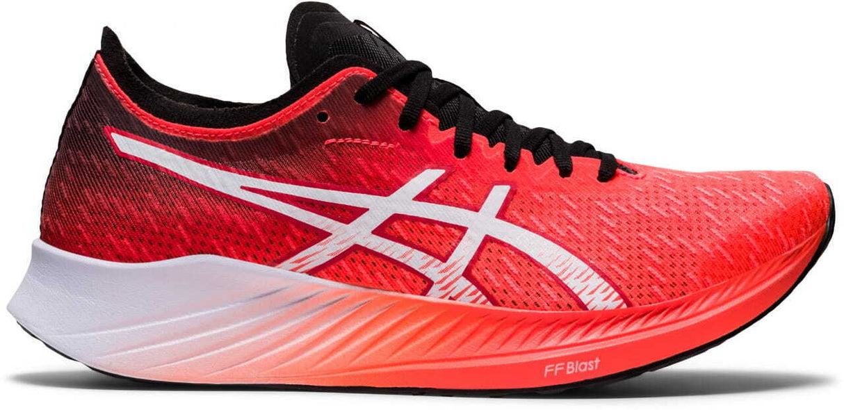 Asics Womens Magic Speed Neutral Running Shoes Runners - Sunrise Red/White