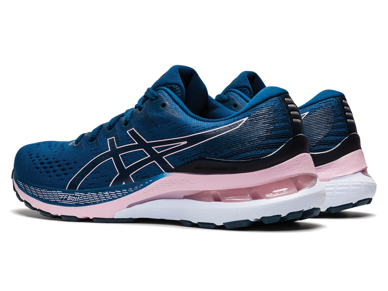 Asics Womens Gel Kayano 28 Sneakers Running Shoes Runners-Mako Blue/Barely Rose