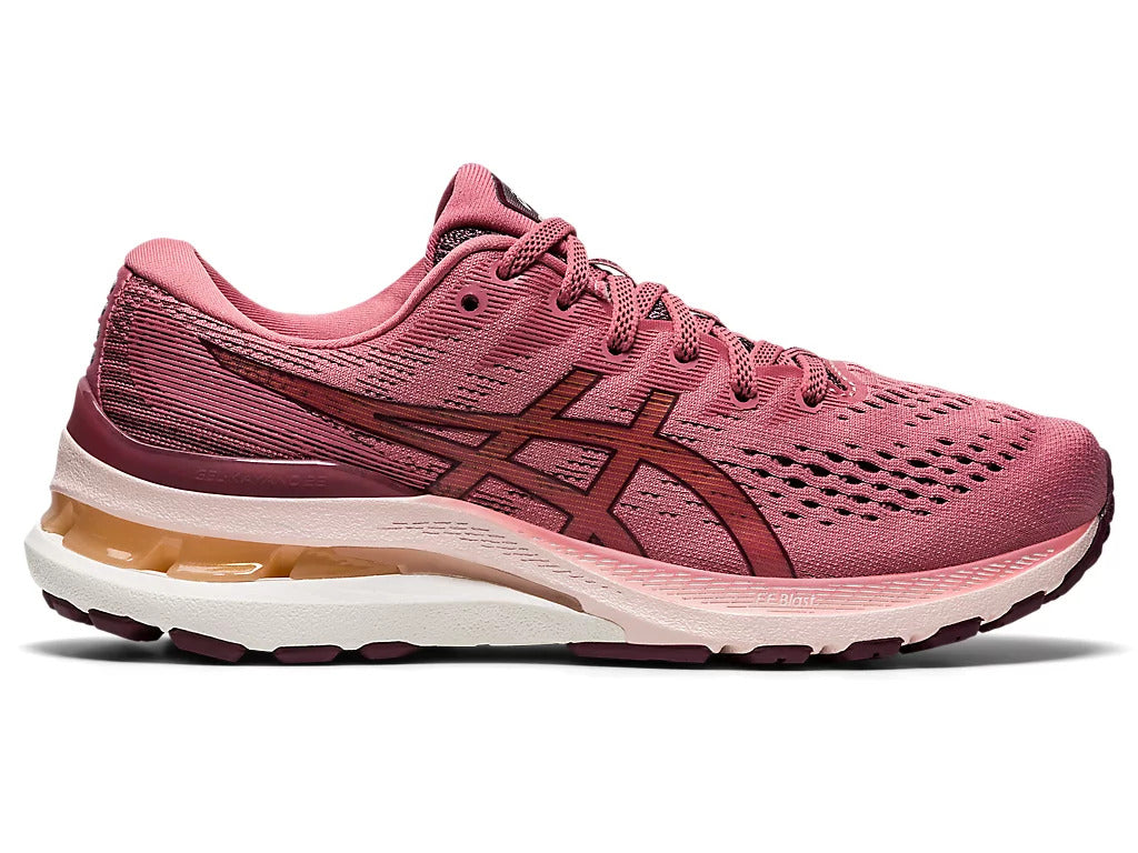 Asics Womens Gel Kayano 28 Sneakers Running Shoes Runners-Smokey Rose/Deep Mars