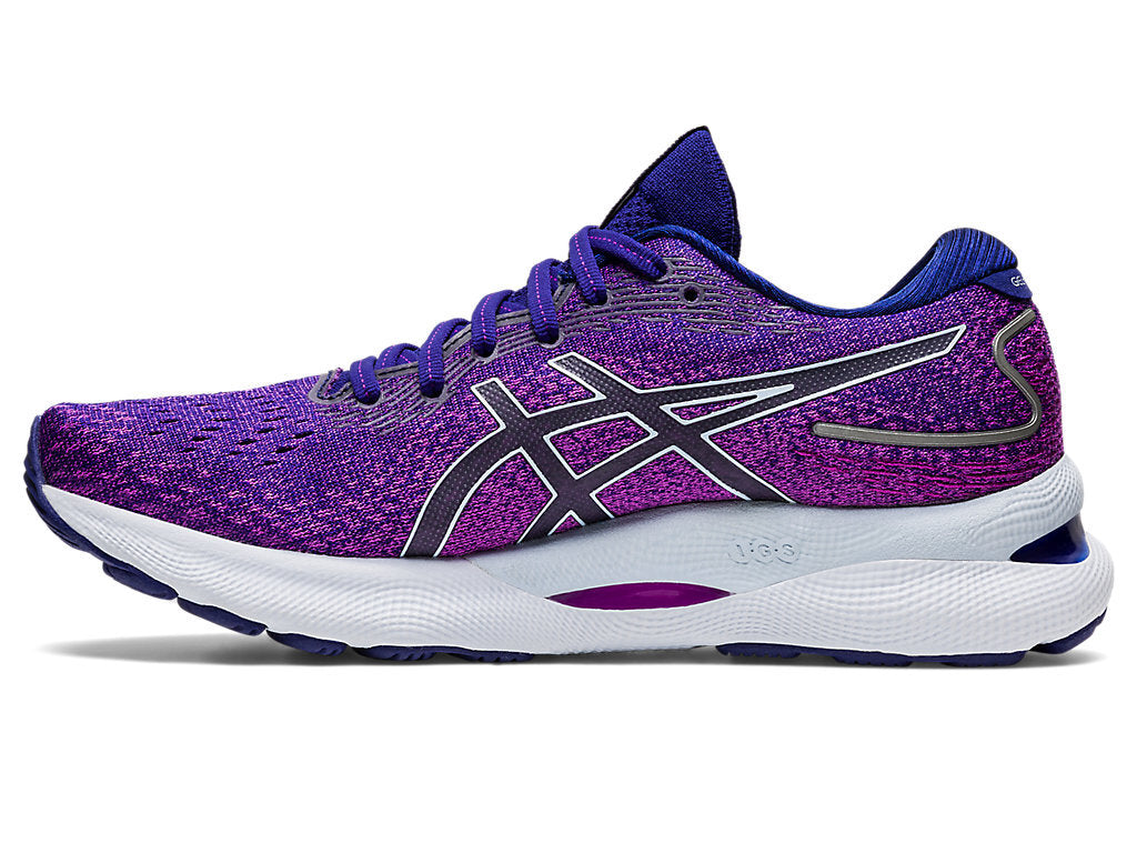 Asics Womens Nimbus 24 Sneakers Running Shoes Runners - Orchid/Soft Sky