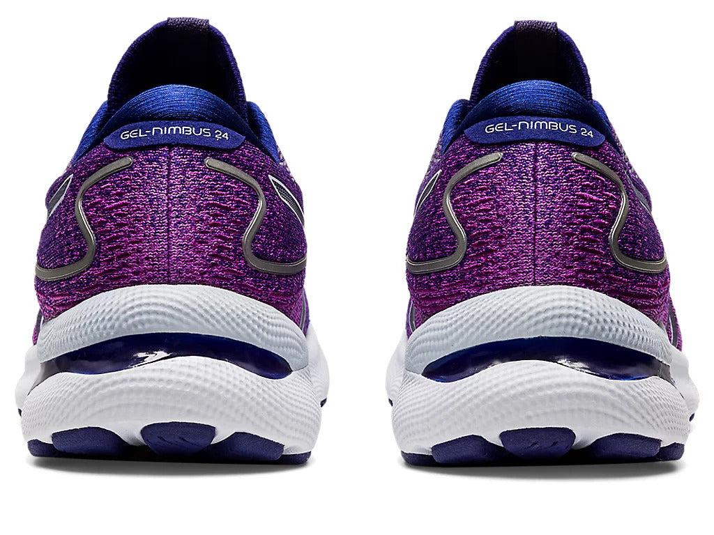 Asics Womens Nimbus 24 Sneakers Running Shoes Runners - Orchid/Soft Sky