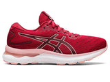 Asics Womens Nimbus 24 Sneakers Running Shoes Runners - Cranberry/Frosted Rose