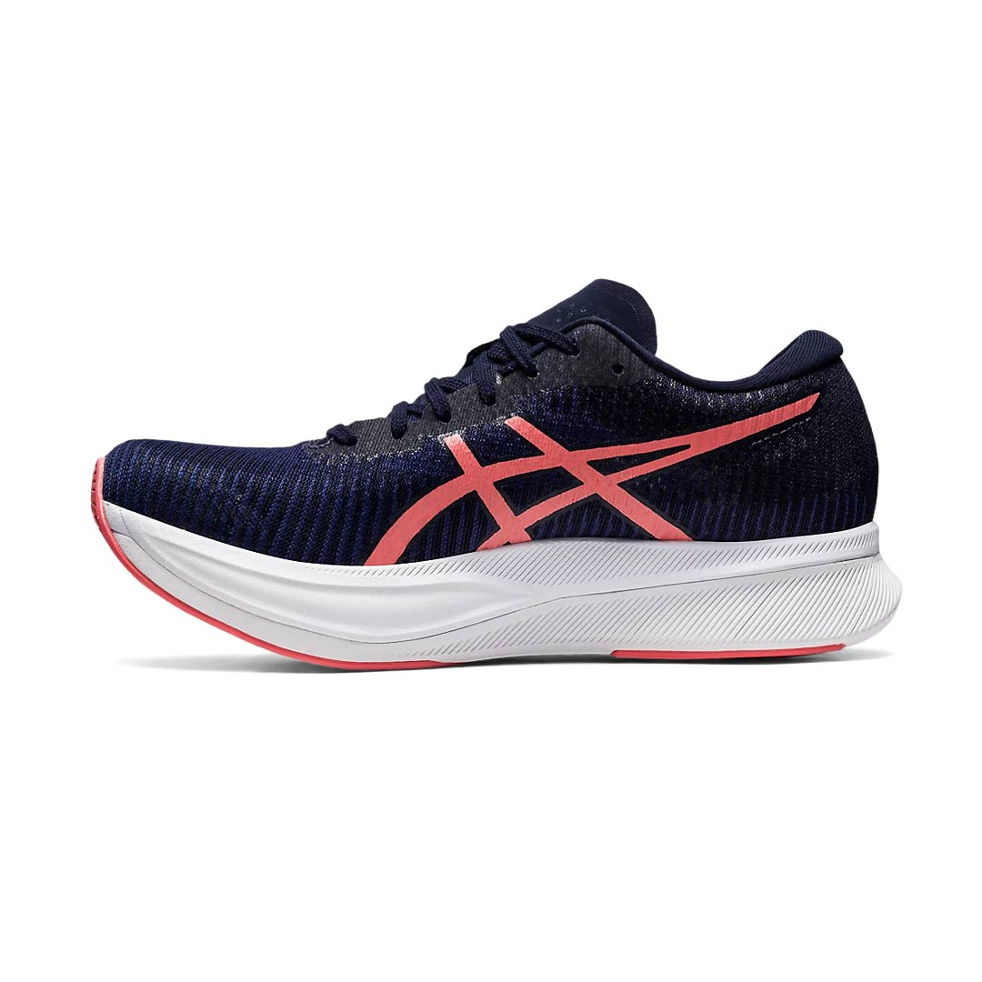 ASICS Magic Speed 2 Womens Shoes Runners in Indigo Blue/Papaya