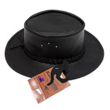 Barmah Squashy Roo Bomber Kangaroo Leather Hat Outback Foldable - Brown