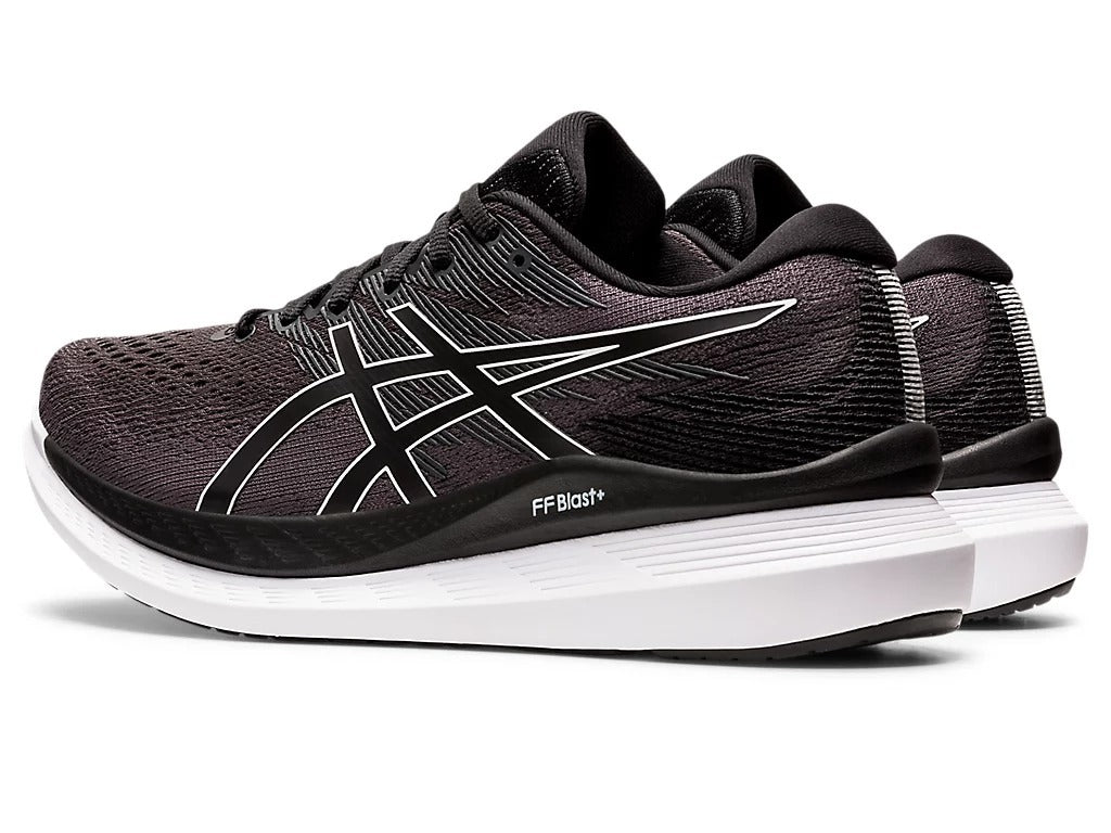 Asics Mens GlideRide 3 Wide Shoes Sneakers Lightweight Athletic in Black/White