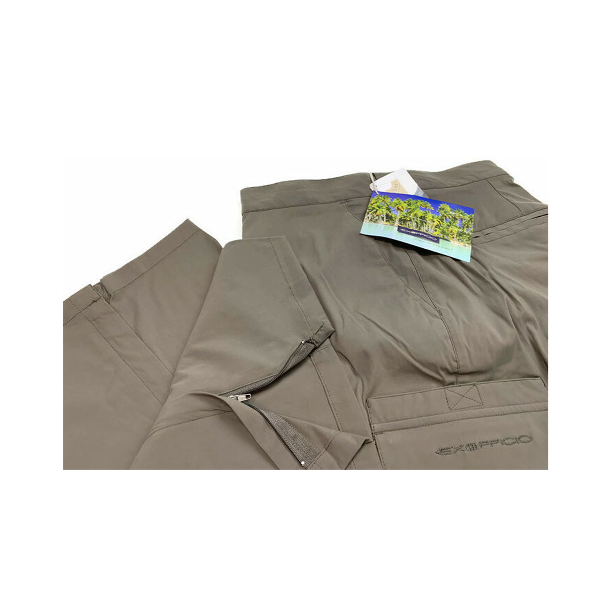 ExOfficio Mens Stretch Explorer Convertible Pants Trousers Hiking Trekking - Dark Cigar