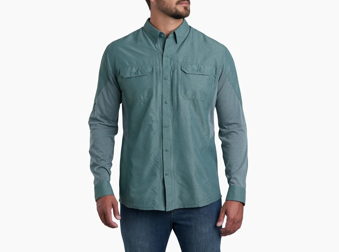 KUHL Airspeed Mens Long Sleeves Shirt Top - Deep Waters