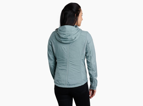 Kuh the One Hoody Womens Full Zip Warm Windproof Hooded Jacket in Eucalyptus