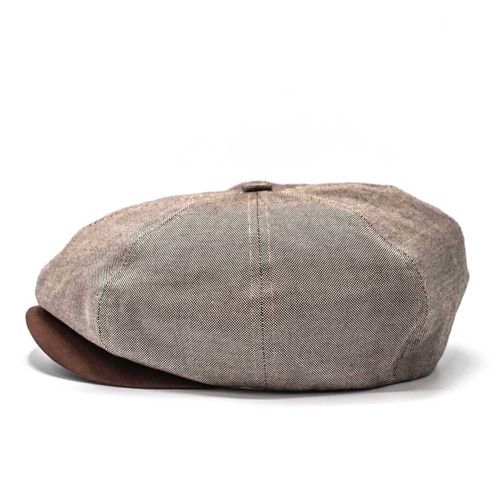 Goorin Brothers Mens Dapper Sr. Newsboy Cap Cabbie Cap - Brown - Size:XL