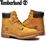 Timberland Womens Premium 6" Waterproof Leather Boots Shoes - Wheat Nubuck