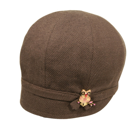 GOORIN BROTHERS Ladies Hooty Drop-Slope Cloche Hat - Brown - Brown