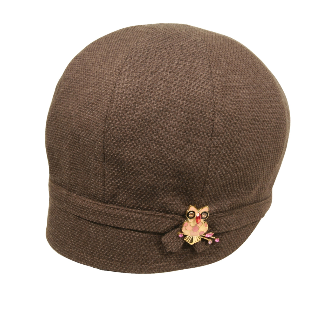 GOORIN BROTHERS Ladies Hooty Drop-Slope Cloche Hat - Brown