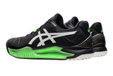 ASICS Mens Gel-Resolution 8 Clay Tennis Shoes Herringbone Sole in Black/Green Gecko