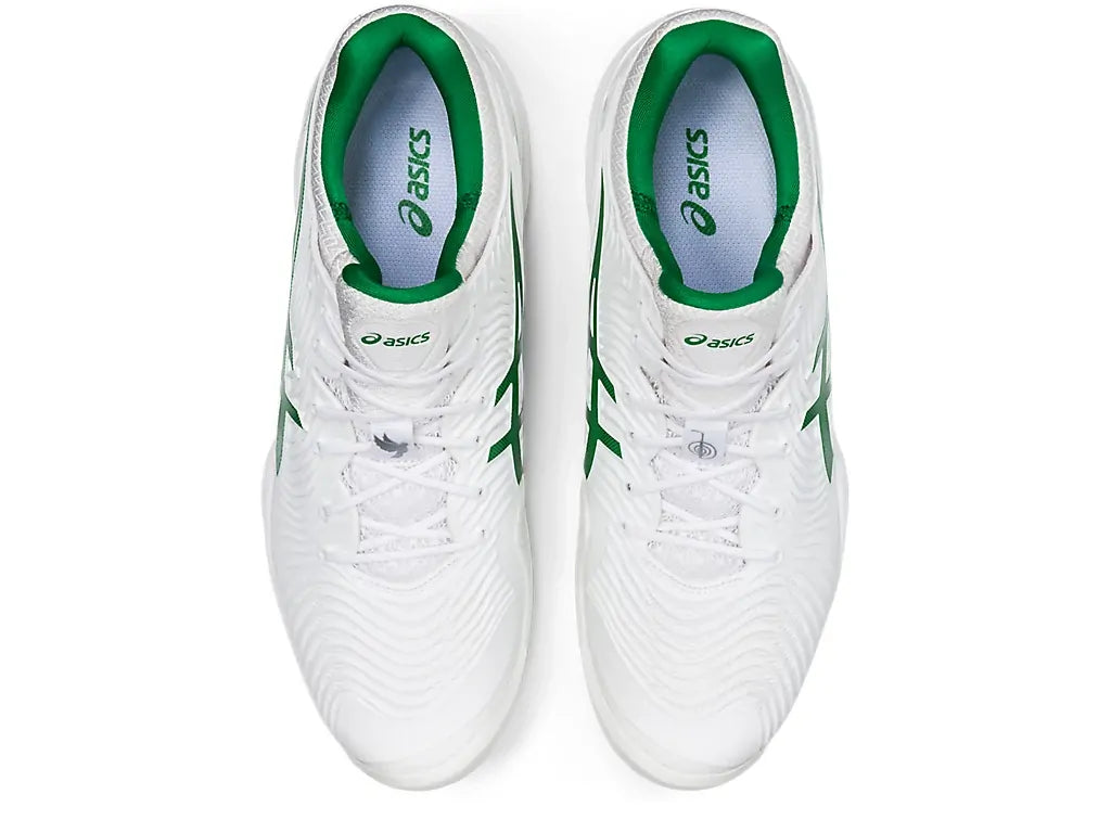 ASICS Court FF Novak Tennis Shoes in White/Green Size US 7.5