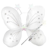 Girls Kids Angel Fairy Butterfly Wing Fancy Princess Dress Up Party Costume Prop - White