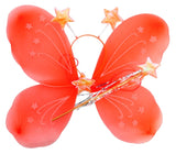 Girls Kids Angel Fairy Butterfly Wing Fancy Princess Party Costume Prop - Red