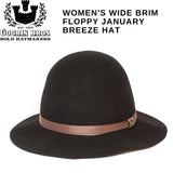 Goorin Brothers Womens Wide Brim Floppy January Breeze Hat - Black