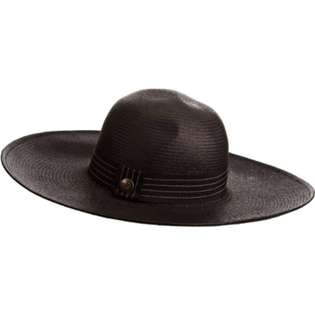 Goorin Brothers Womens Macey Natural Straw Floppy Hat - Black