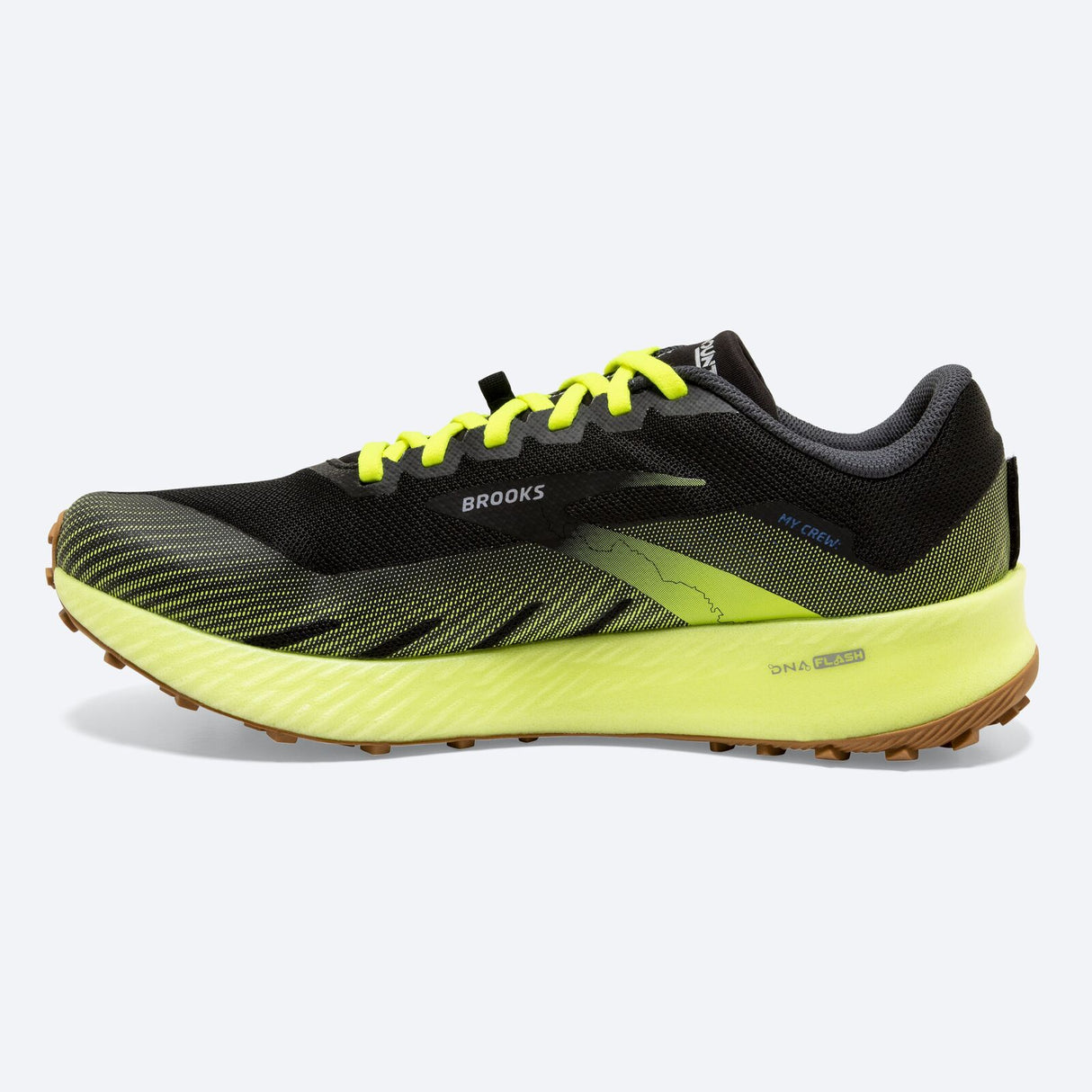 Brooks Mens Catamount Speed Trail Sneakers Shoes Running - Black/Yellow