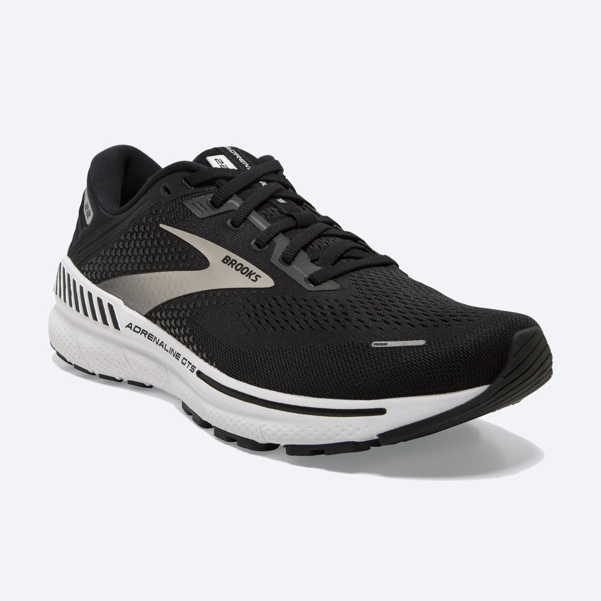 Brooks Mens Adrenaline GTS 22 Sneakers Athletic Shoes Runners - Black/White