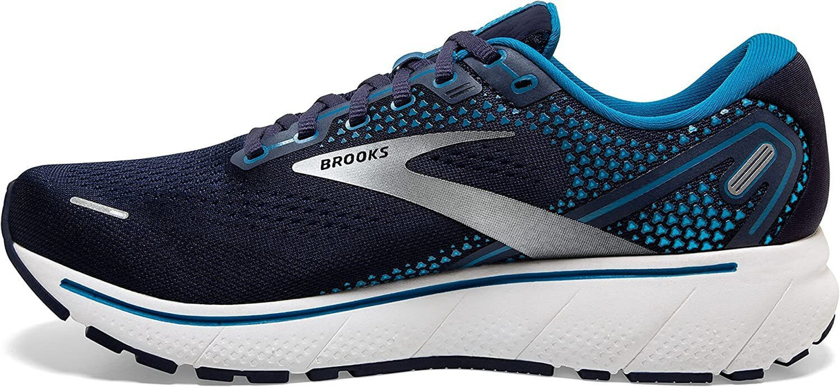 Brooks Mens Ghost 14 Neutral Shoes Runners Sneakers Width (D)- Navy/Stellar/White