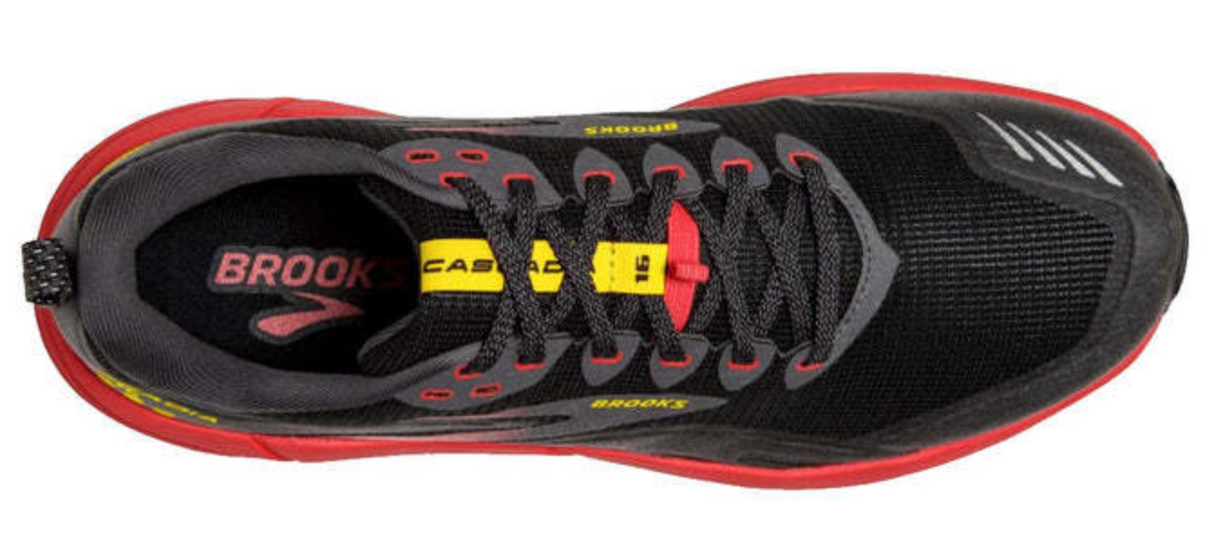 Brooks Mens Cascadia 16 Sneakers Shoes Athletic Trail Running - Black/Red