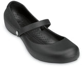 Crocs Womens Alice Work Mary Jane Flats Shoes Slip On Genuine - Black