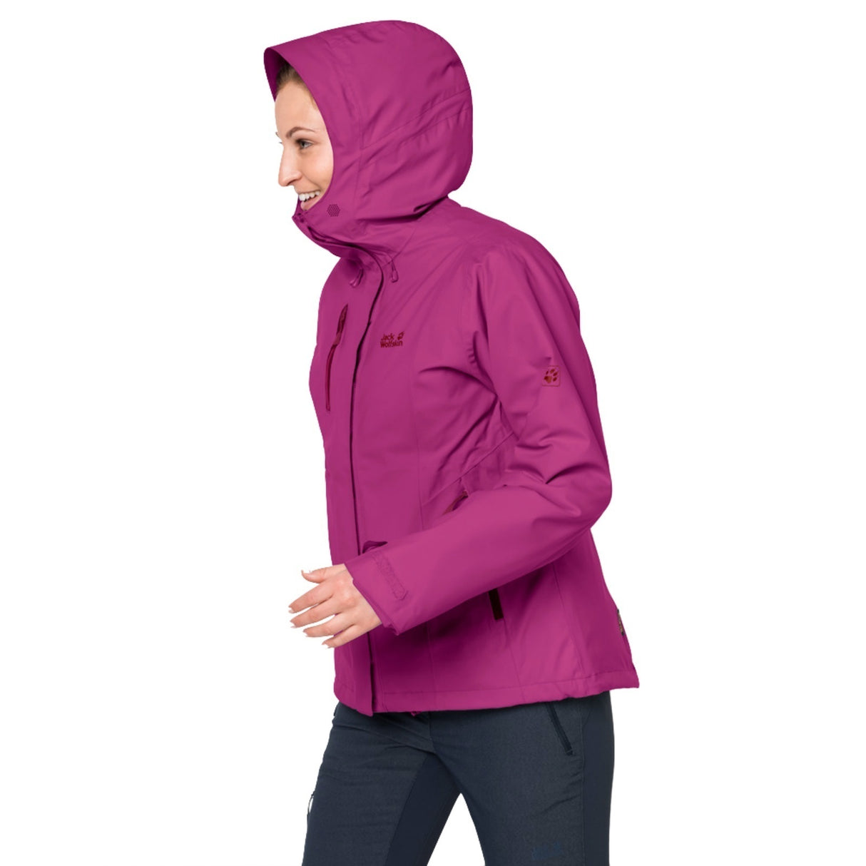 Jack Wolfskin Womens Waterproof & Windproof Ski Jacket Troposphere - Fuchsia