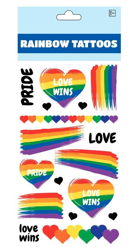 17x Rainbow Tattoos Pride Temporary Waterproof Gay Pride Stickers Mardi Gras