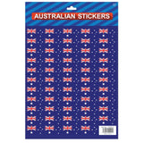 Australian Flag Stickers – 4x A4 Sheets of Festive Stickers for Australia Day Celebrations