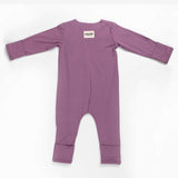 Ponchik Babies + Kids - Magnetic Bamboo Body Suit Onesie - Plum