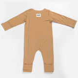 Ponchik Babies + Kids Magnetic Bamboo Body Suit - Toffee