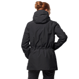 Jack Wolfskin Womens Fairway Ecosphere Jacket Waterproof Windproof Warm - Black