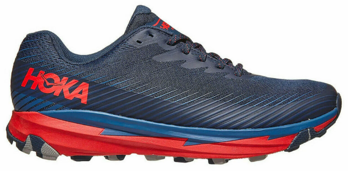 Hoka One One Mens Torrent 2 Trail Running Shoes Sneakers Runners - Navy