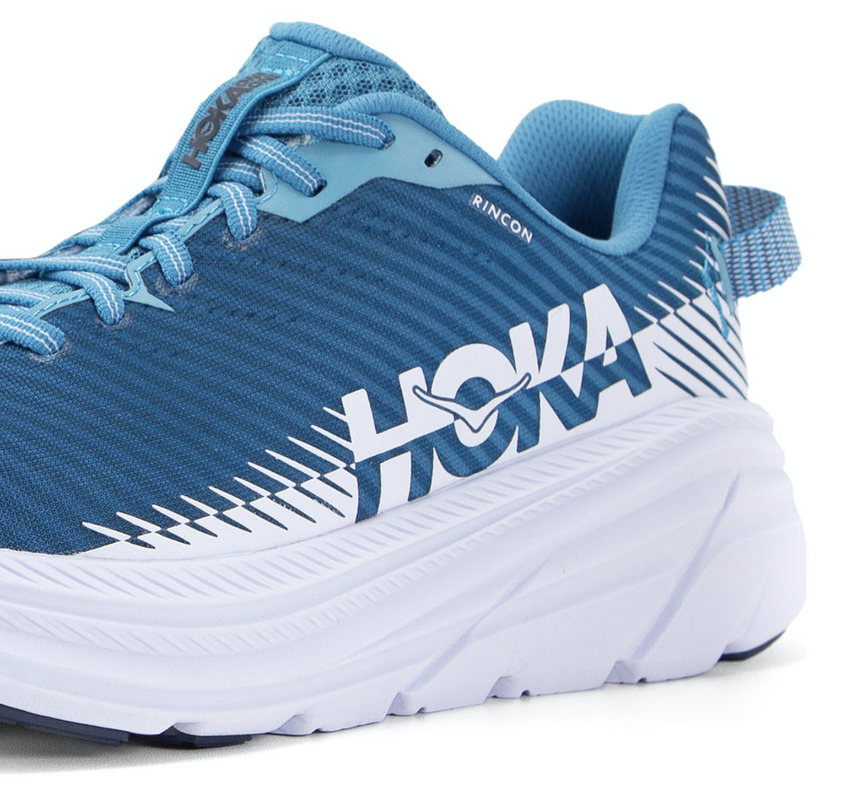 Hoka One One Mens Rincon 2 Athletic Running Shoes Runners - Blue Moon/White