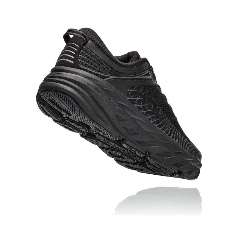 Hoka Mens Bondi 7 Sneakers Athletic Lightweight Runners Shoes - Black/Black