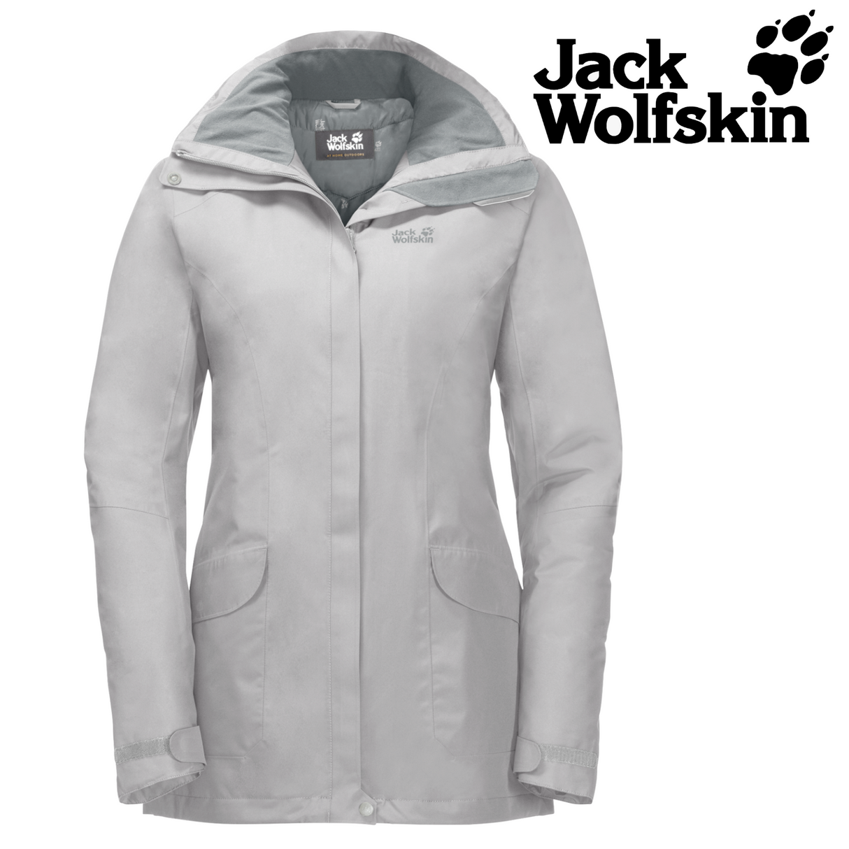 Jack Wolfskin Kiruna Trail Ecosphere Jkt Womens Hooded Jacket Waterproof Pockets